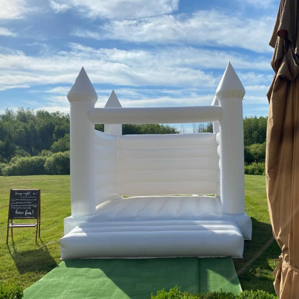 white bouncy castle 4